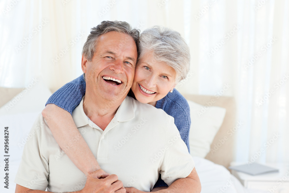 Senior couple looking at the camera Senior couple looking at the camera