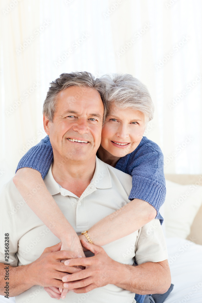 Senior couple looking at the camera Senior couple looking at the camera