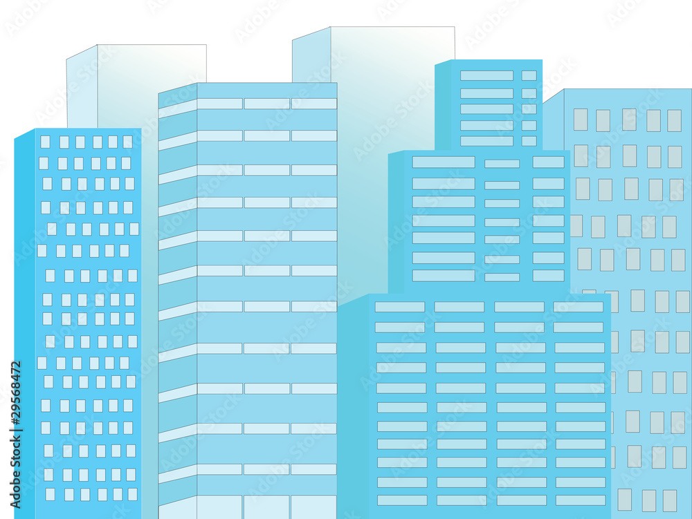 blue city background - Vector illustration blue city background - Vector illustration