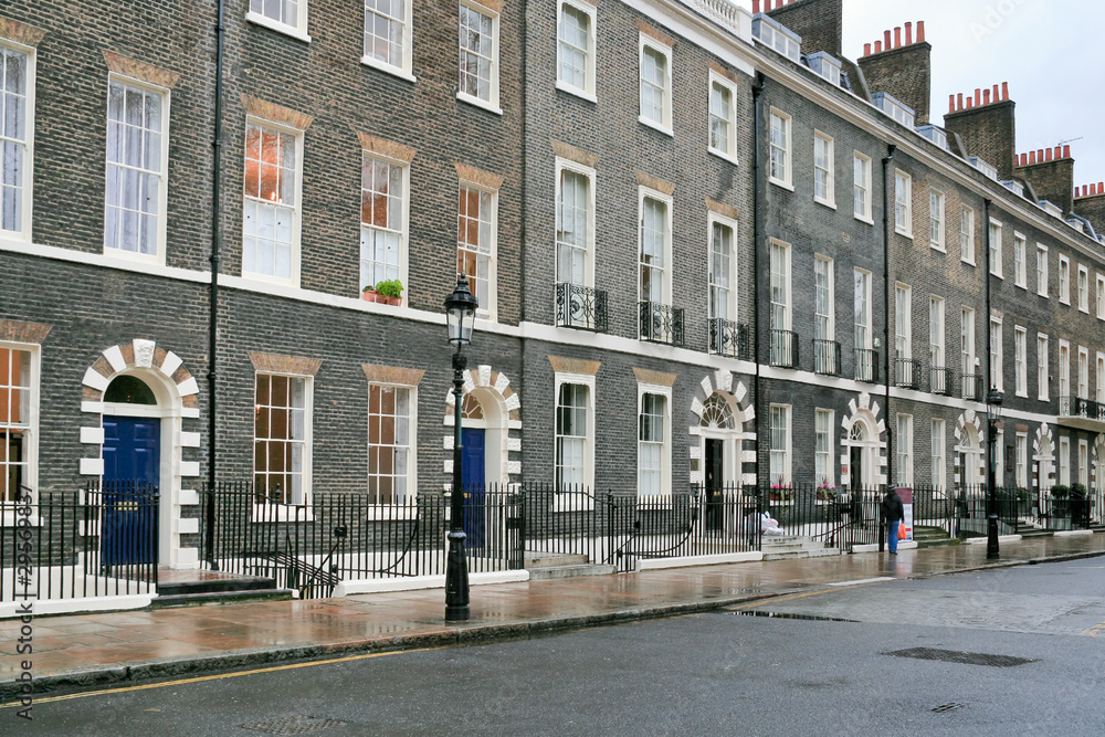 Naklejka premium domy Londynu