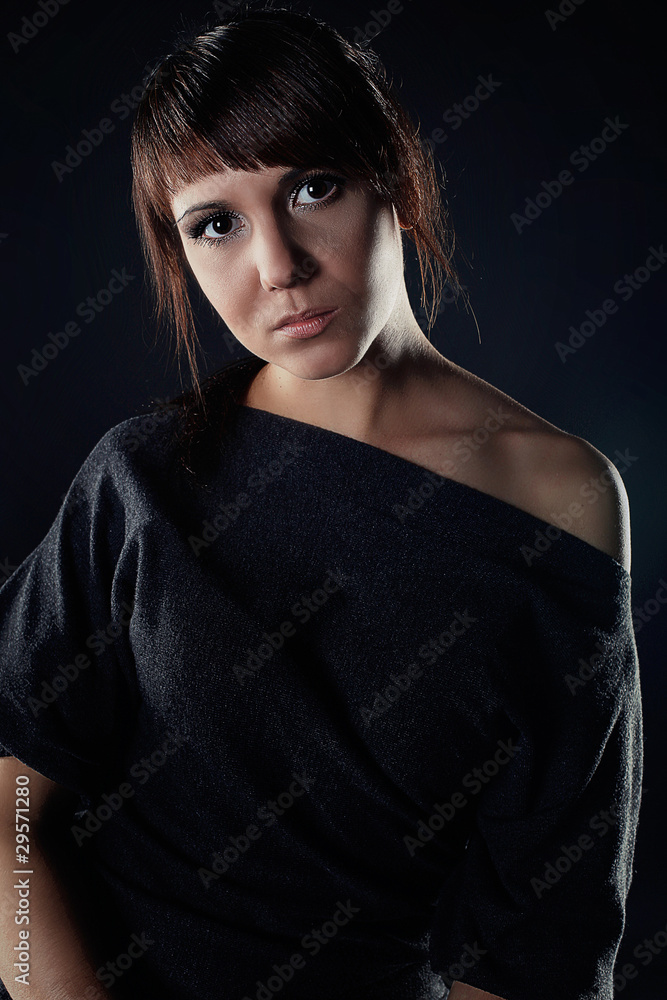 Portrait of young beautiful brunette Portrait of young beautiful brunette