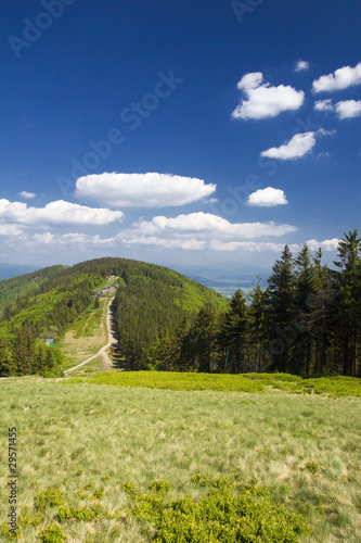 Widok z góry Klimczok. Beskidy latem photo