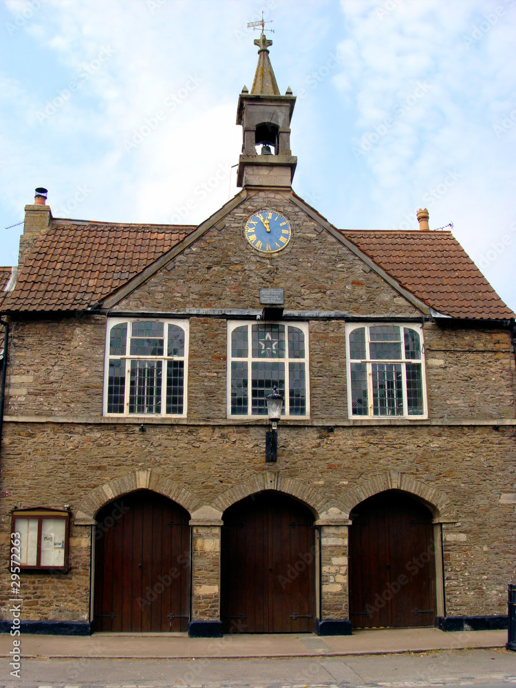 Old town hall in a small town in England Old town hall in a small town in England