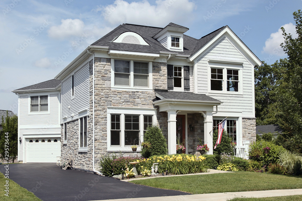 Home with covered entry