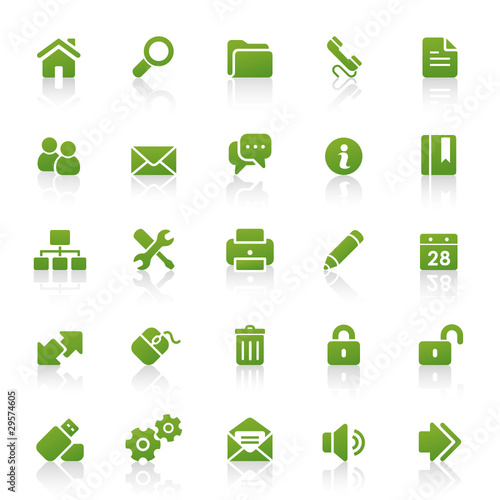 Green Web Icons