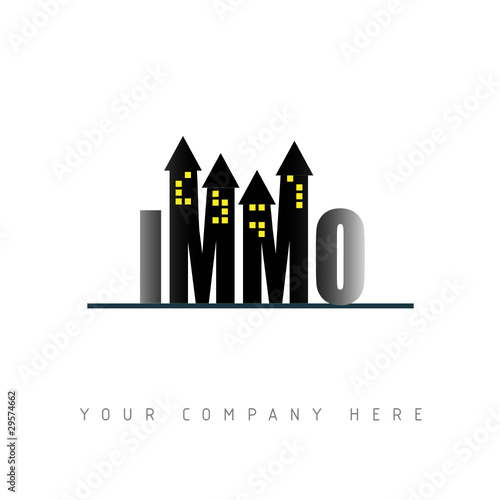logo picto immobilier marketing pub commerce design icône