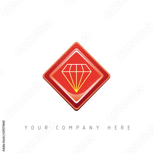 logo picto web bijou diamant marketing commerce design icône