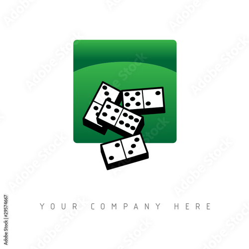 logo picto web jeu domino marketing commerce design icône