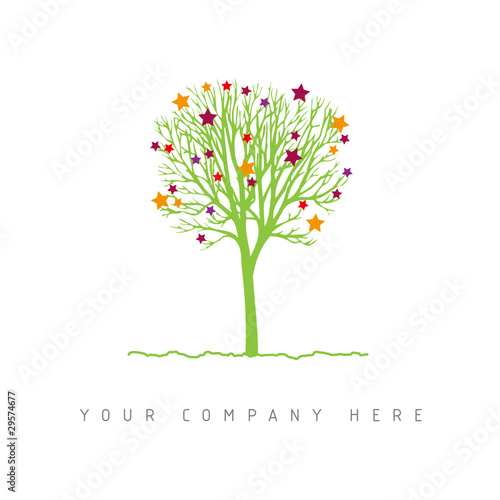 logo picto web arbre magie marketing commerce design icône
