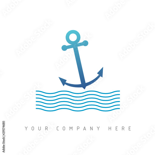logo picto web ancre mer marketing pub commerce design icône