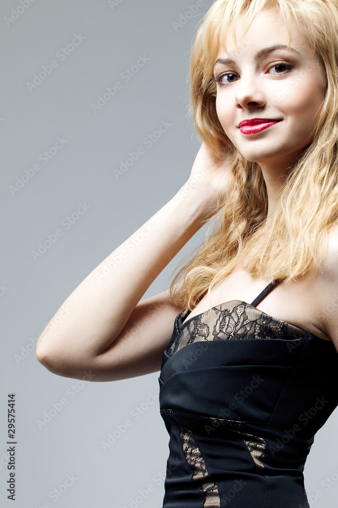 Naklejka premium young beautiful high blonde