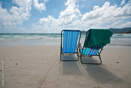 two beach chair