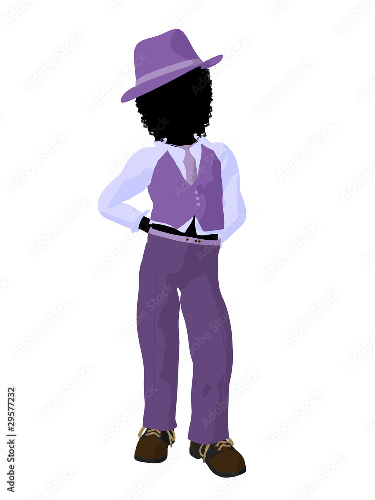 African American Teen Business Illustration