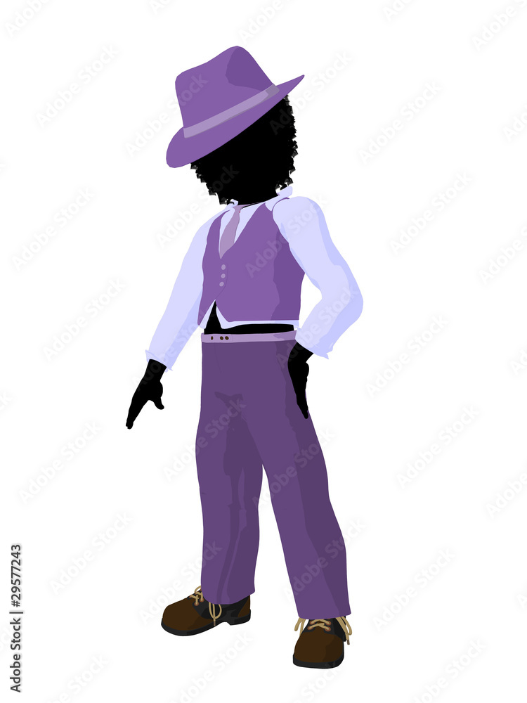 African American Teen Business Illustration