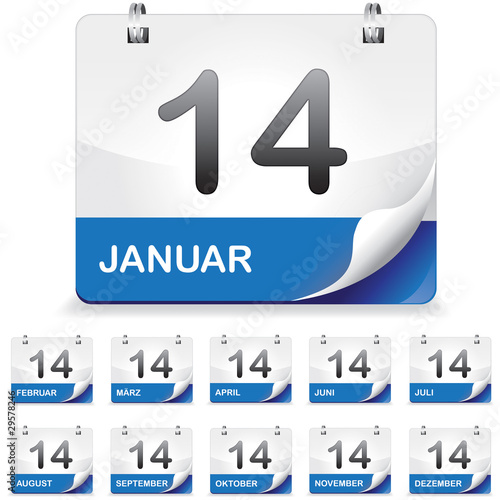 Kalender set blau