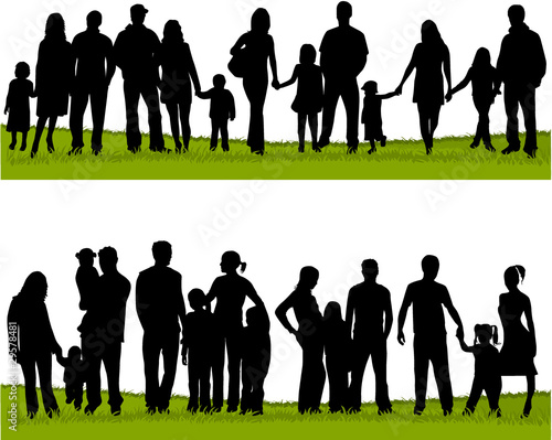 collection of family silhouettes