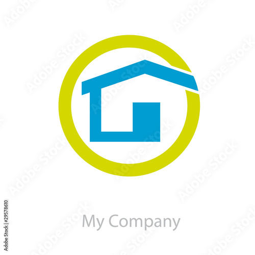 Logo house in the circle # Vector