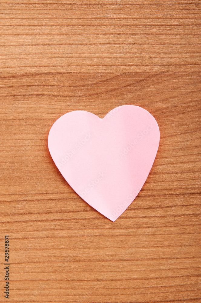 Heart shaped sticky notes on the background Heart shaped sticky notes on the background