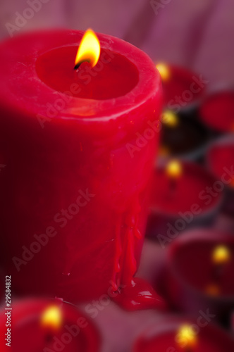 candles on a blurred background