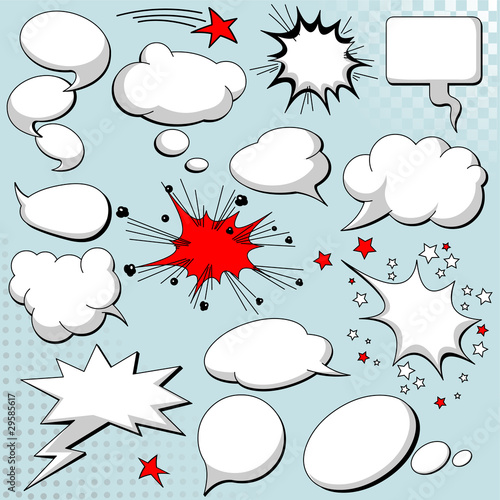 Comics style speech bubbles