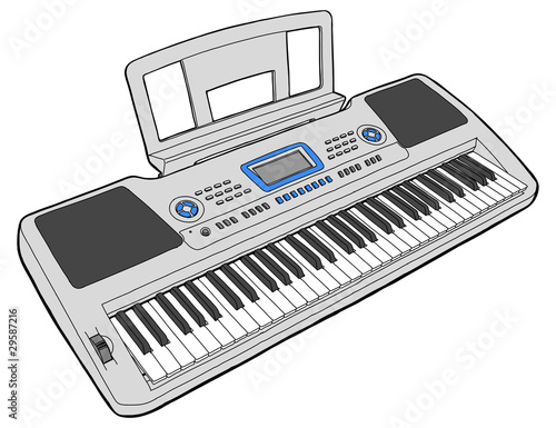electronic musical keyboard - synth