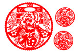 Chinese paper cutting for Spring festival