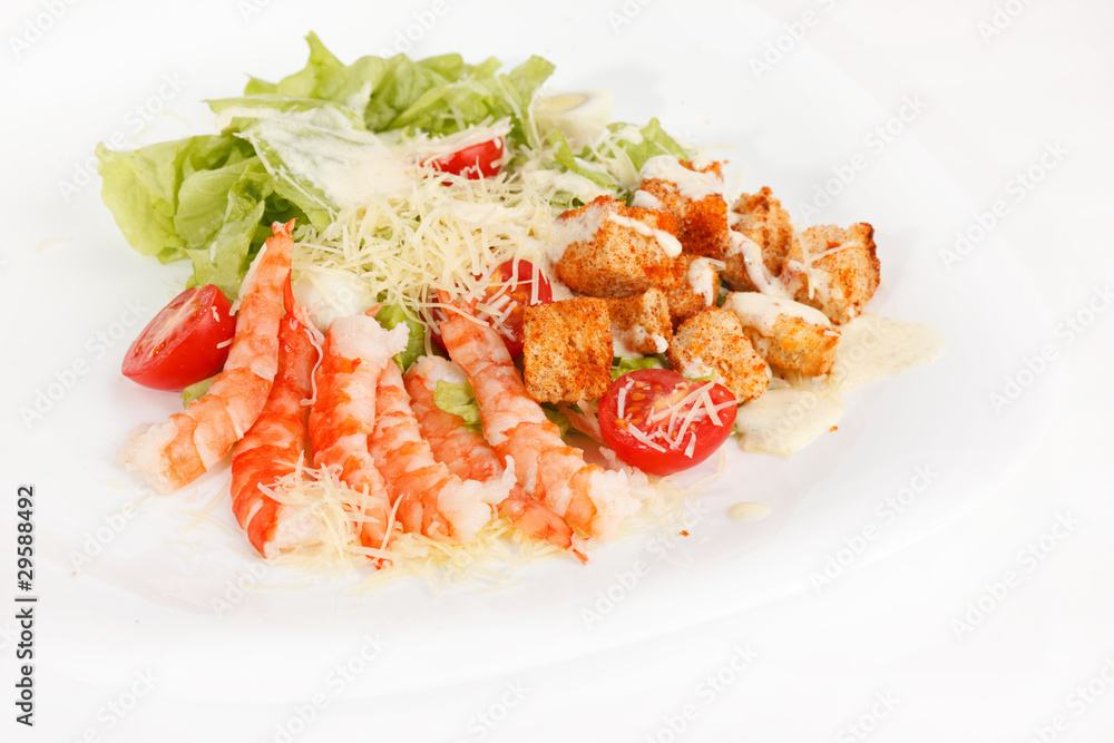 Caesar Salad with shrimps Caesar Salad with shrimps