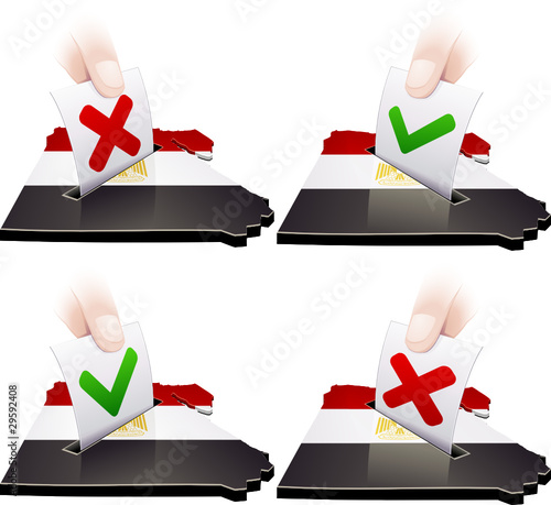 Référendum en Égypte : pour ou contre (détouré)