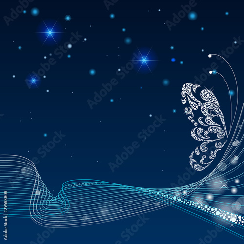 Abstract background with butterfly
