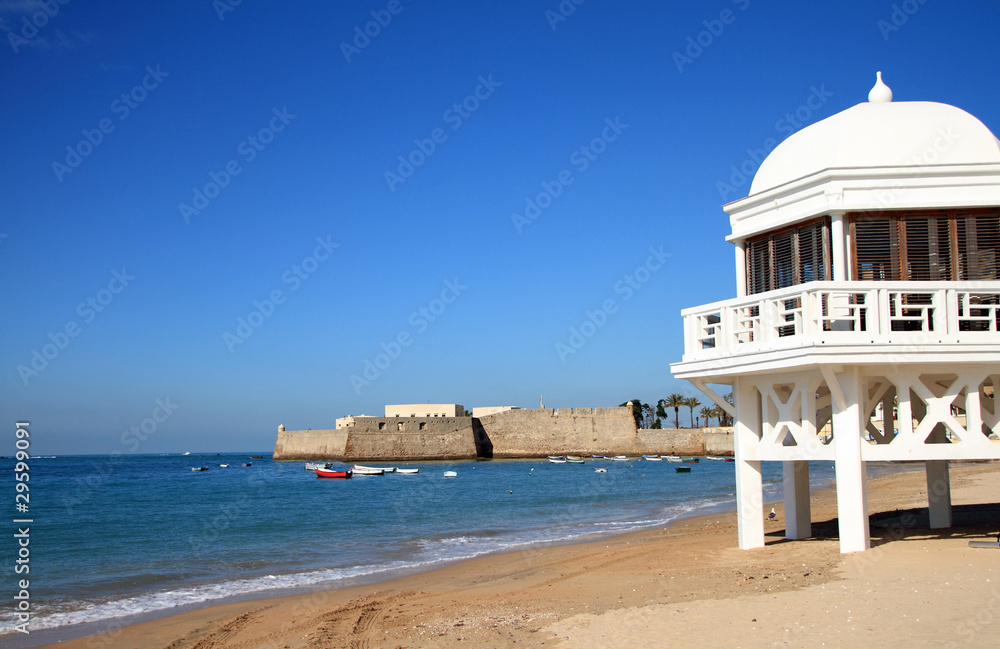 Obraz premium Playa La Caleta de Cádiz