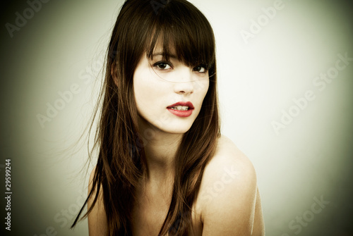 Beautiful and young woman glamour portrait