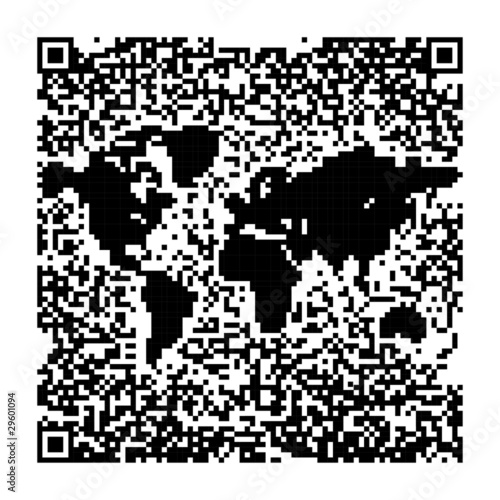 Code QR - World map