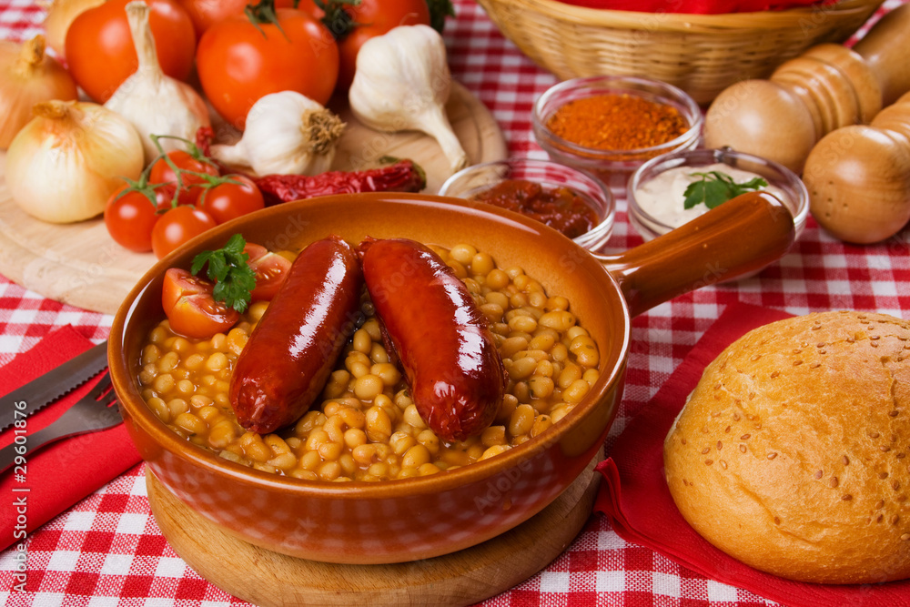Sausage with beans Sausage with beans