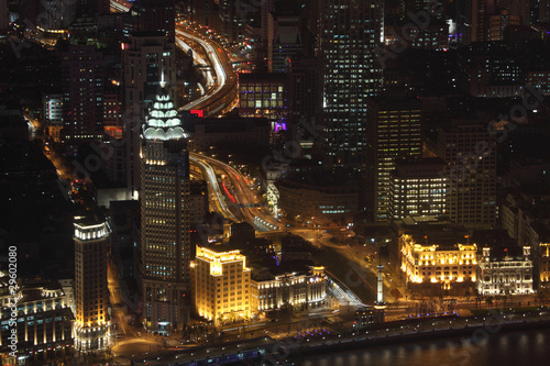 City of Shanghai at night, China