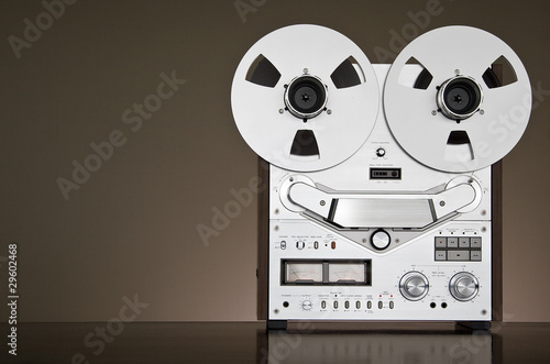 Vintage reel-to-reel tape recorder deck