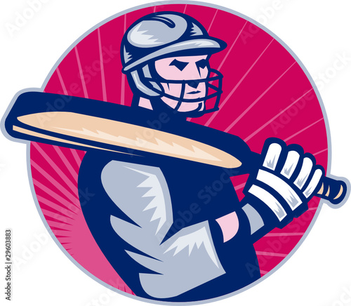 cricket player holding bat