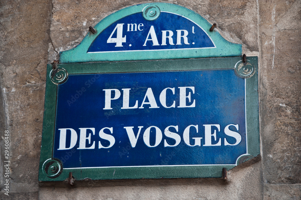 Obraz premium place des Vosges à Paris