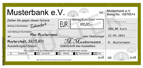 Bank Vordruck