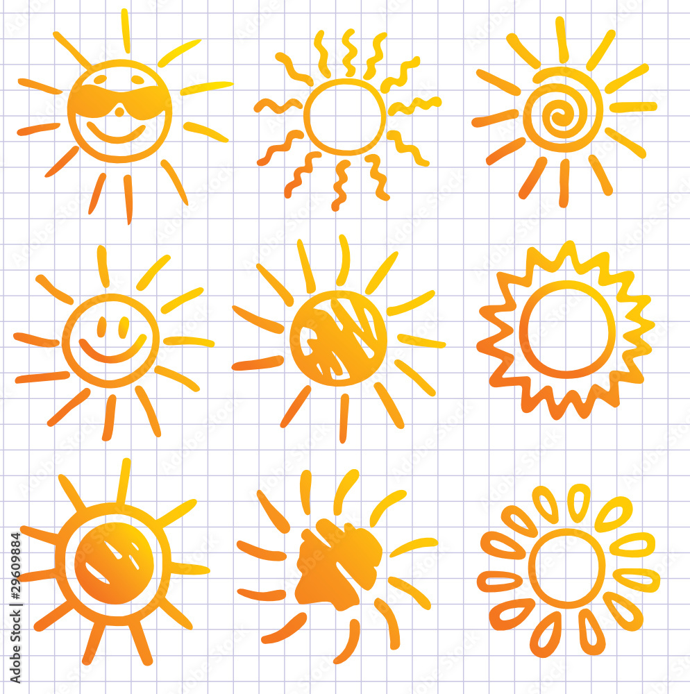 Suns . Elements for design. Doodles. Suns . Elements for design. Doodles.