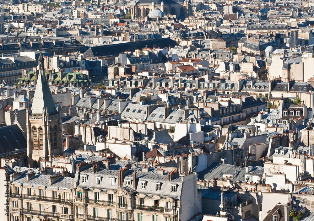 Roofs of Paris. France