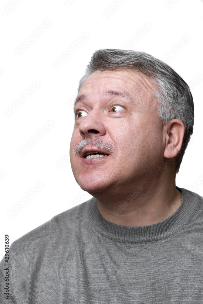 Obraz premium Portrait of adult man making a grimace