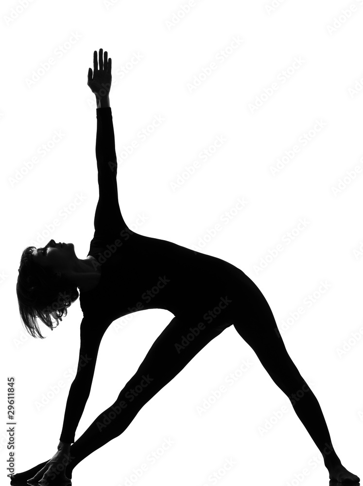parivritta trikonasana woman yoga triangle pose parivritta trikonasana woman yoga triangle pose