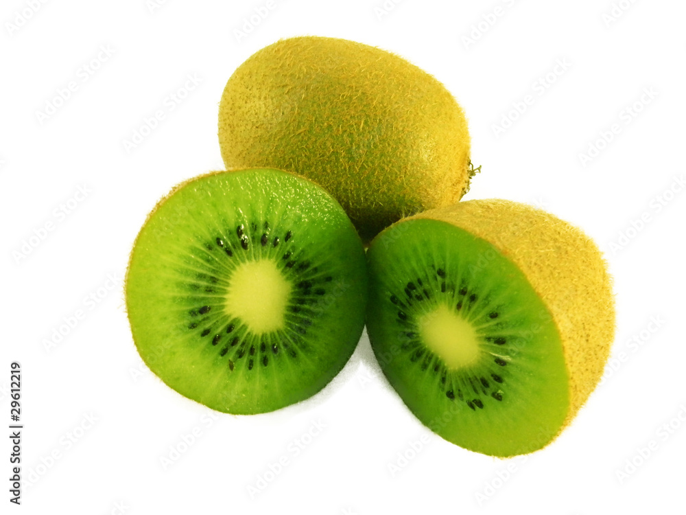 Kiwifrucht auf weißem Hintergrund Kiwifrucht auf weißem Hintergrund