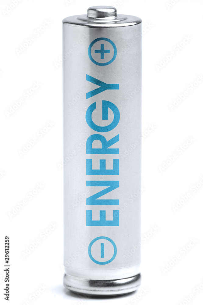 A battery. Energy supply equipment. Blue energy.