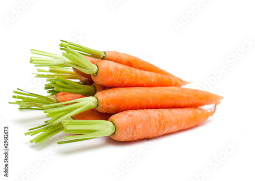 carrots on white