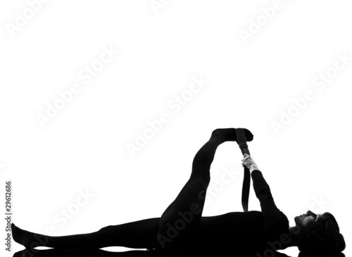 Wallpaper Mural woman supta padangusthasana 2. Hand To Big Toe Pose Torontodigital.ca