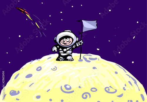 L'astronaute sur la Lune