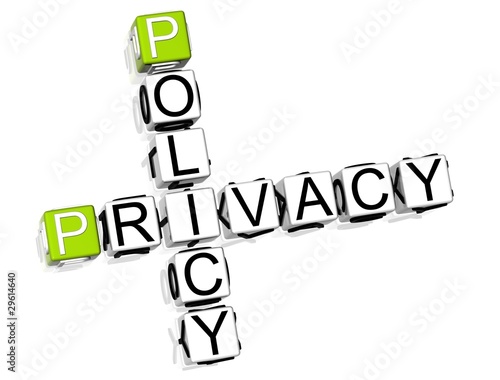 Vászonkép Privacy Policy Crossword