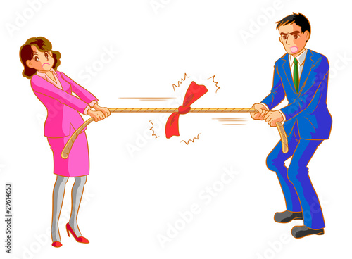 男と女の綱引き