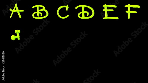 Create own lime green plasticine animation.